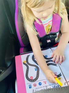 Ella works on road trip printable activities