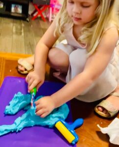 ella playing with play dough