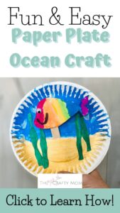 paper plate ocean craft pin