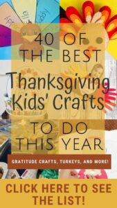 pinterest pin showcasing the best thanksgiving crafts for kids