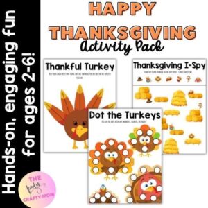 screenshots from thanksgiving activity pack