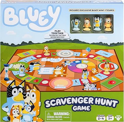 bluey scavenger hunt board game