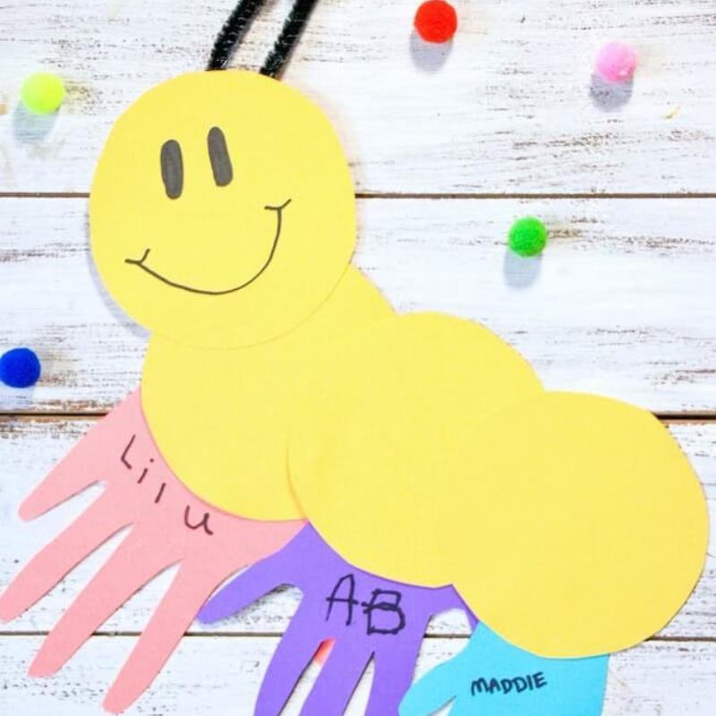 handprint caterpillar craft