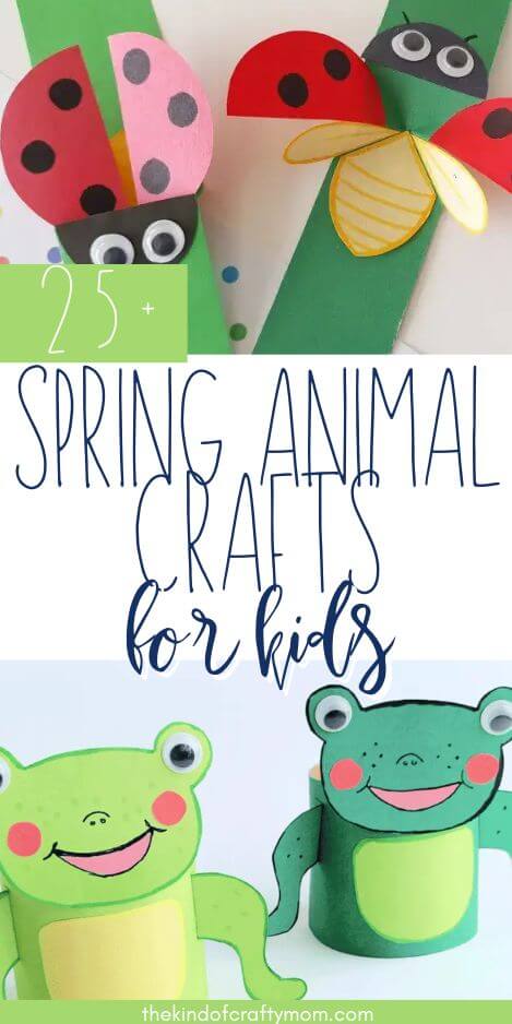 spring animal crafts for kids pin