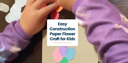 Easy Construction Paper Flower Craft for Kids