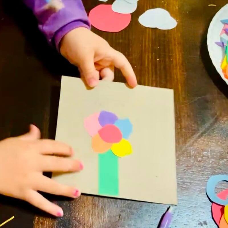 construction paper flower craft