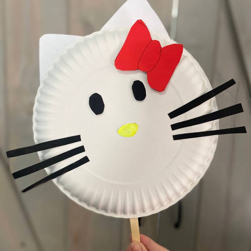 hello kitty paper plate craft