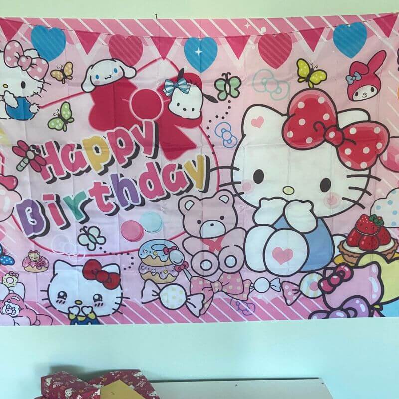 hello kitty birthday banner