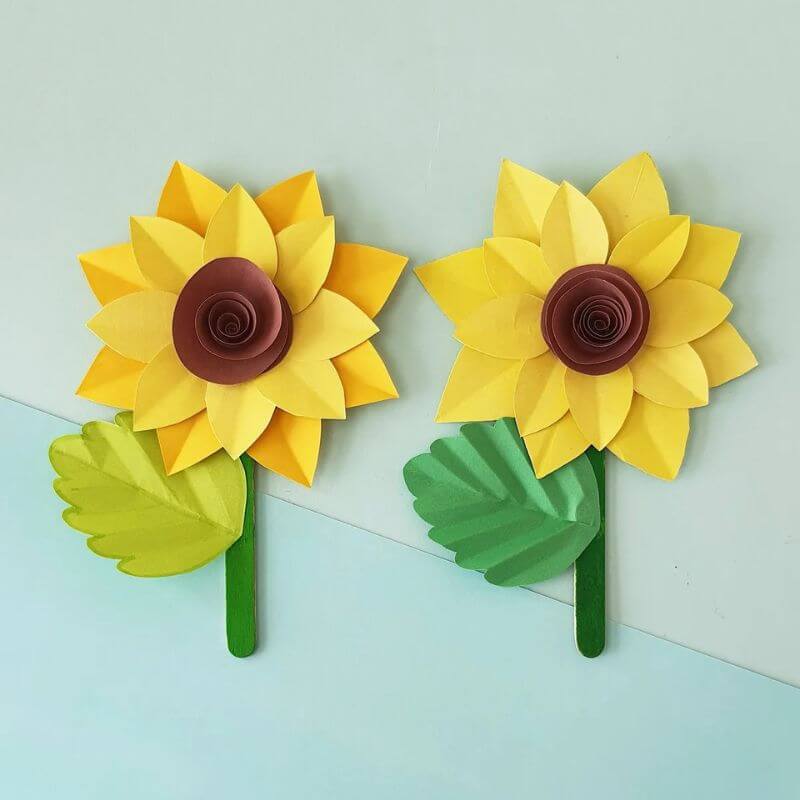 paper sunflower craft