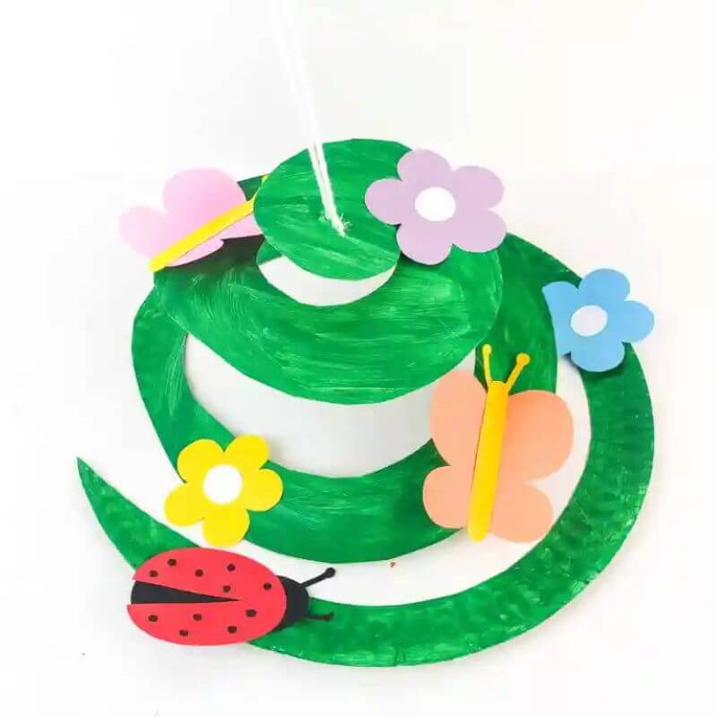 garden paper plate twirler craft