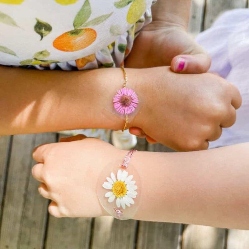 pressed flower bracelet craft