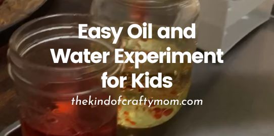 easy oil and water science experiment for kids