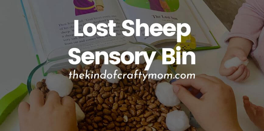 lost sheep sensory bin cover