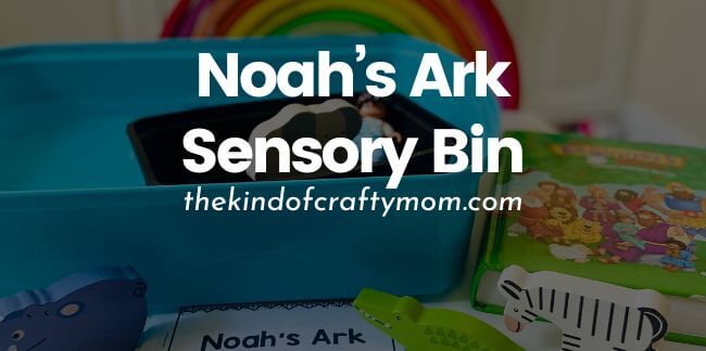 noahs ark sensory bin cover